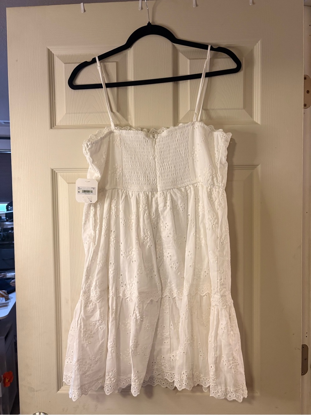 Altar'd State White Eyelet Mini Dress with Spaghetti Straps - Picture 13 of 16